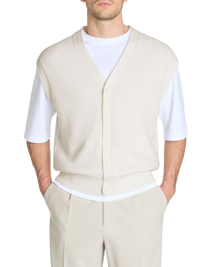 Celio Cardigan 100% Coton - Beige