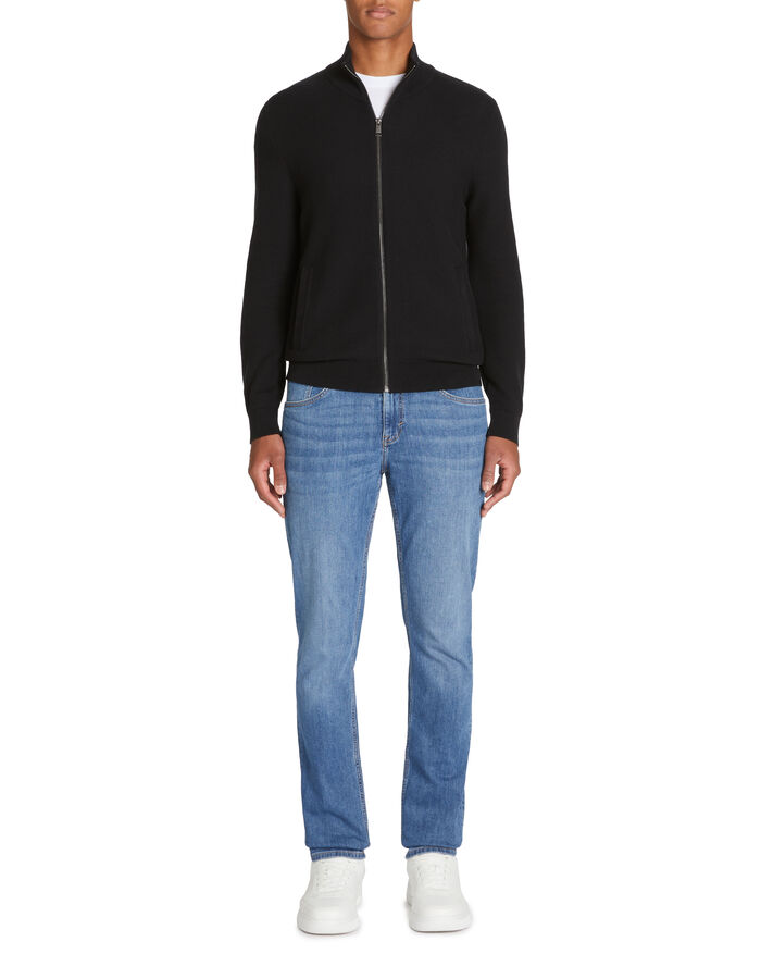 Celio Cardigan Col Montant 100% Coton - Noir