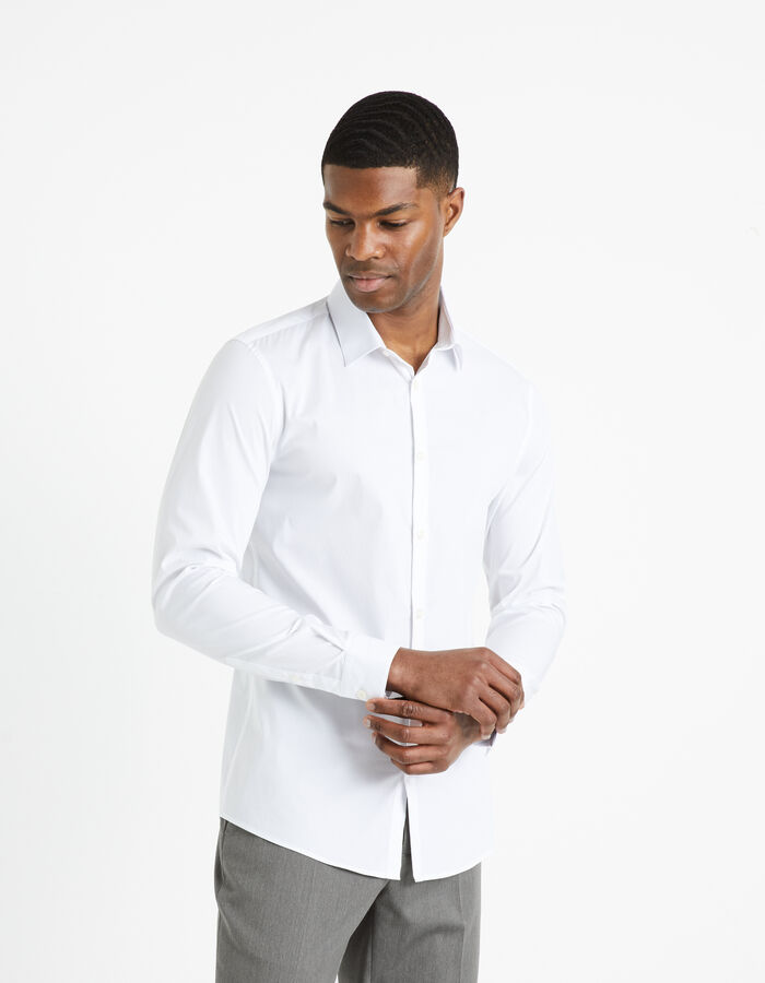 Celio Chemise Extra Slim Coton Stretch - Blanc