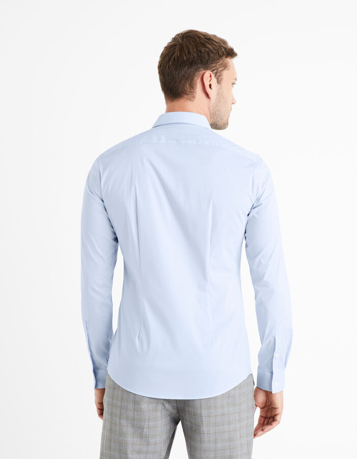 Celio Chemise Extra Slim Coton Stretch - Bleu Clair