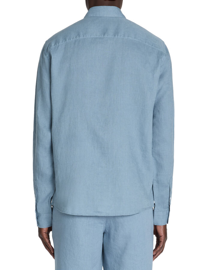 Celio Chemise Regular 100% Lin - Bleu