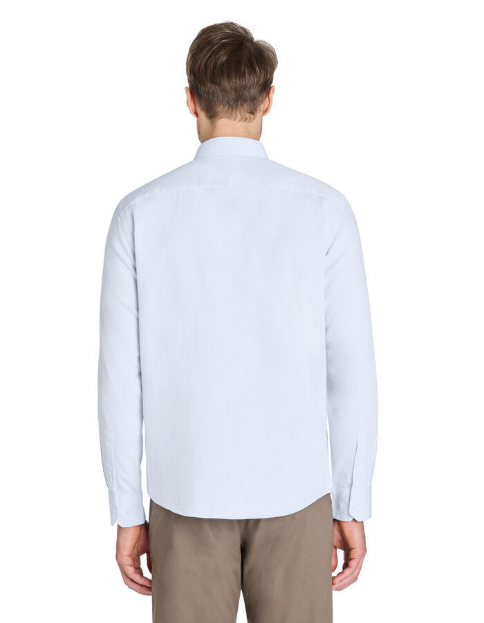 Celio Chemise Regular Effet Satiné 100% Coton - Bleu