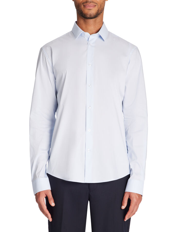 Celio Chemise Regular En Coton Stretch - Bleu Clair