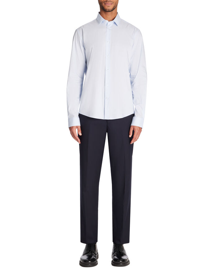Celio Chemise Regular En Coton Stretch - Bleu Clair