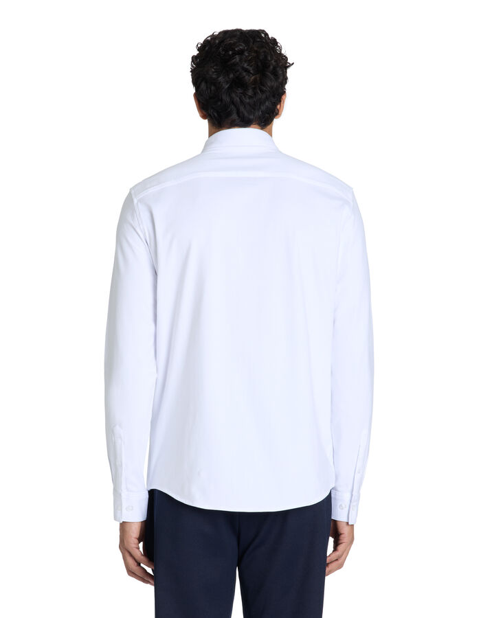 Celio Chemise Regular En Jersey Col Français - Blanc