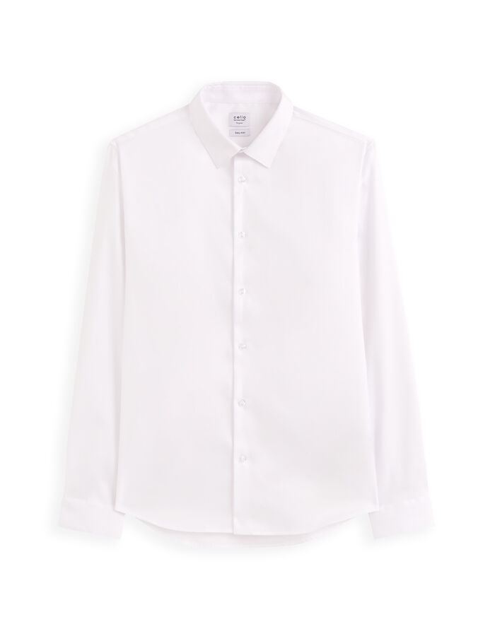 celio Chemise regular en oxford royal - blanc