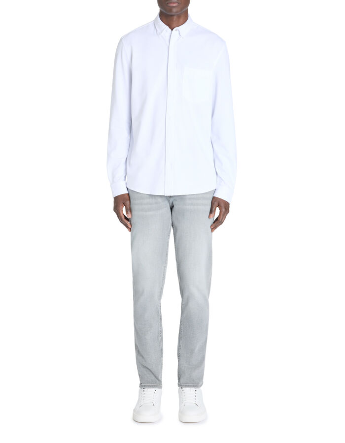 Celio Chemise Regular Piqué Coton Stretch - Blanc