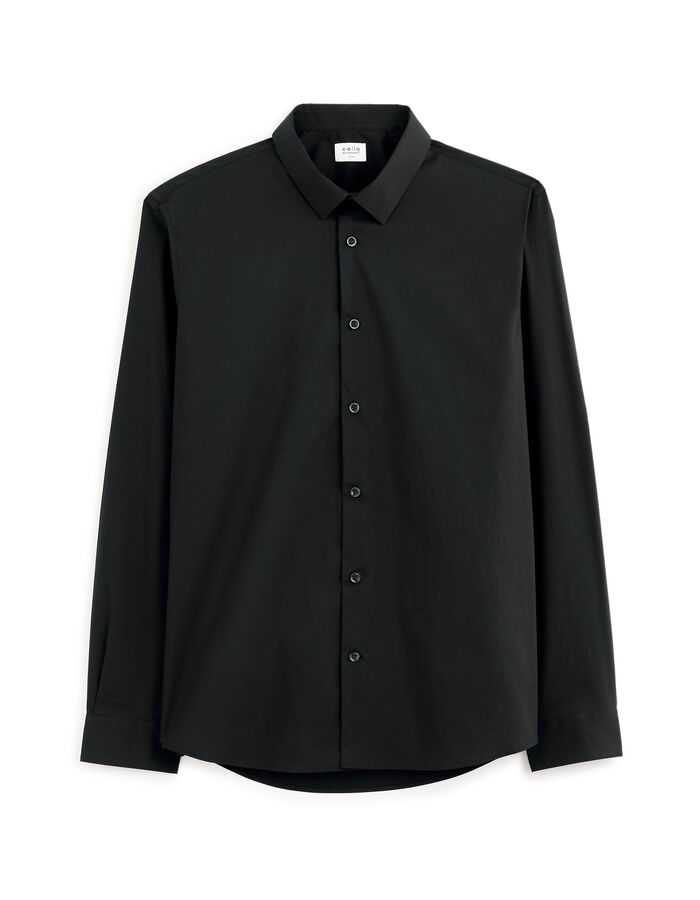 Celio Chemise Slim En Coton Stretch - Noir