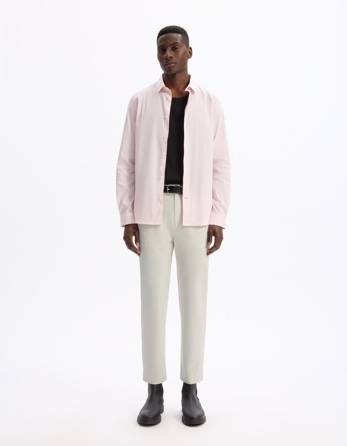 Celio Chemise Slim En Coton Stretch - Rose