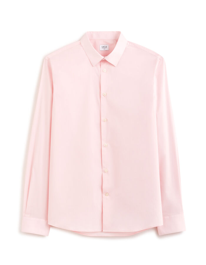 Celio Chemise Slim En Coton Stretch - Rose