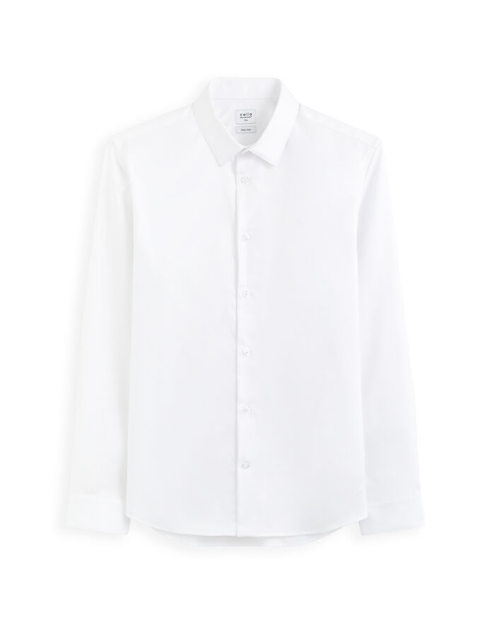 celio Chemise slim en oxford royal - blanc
