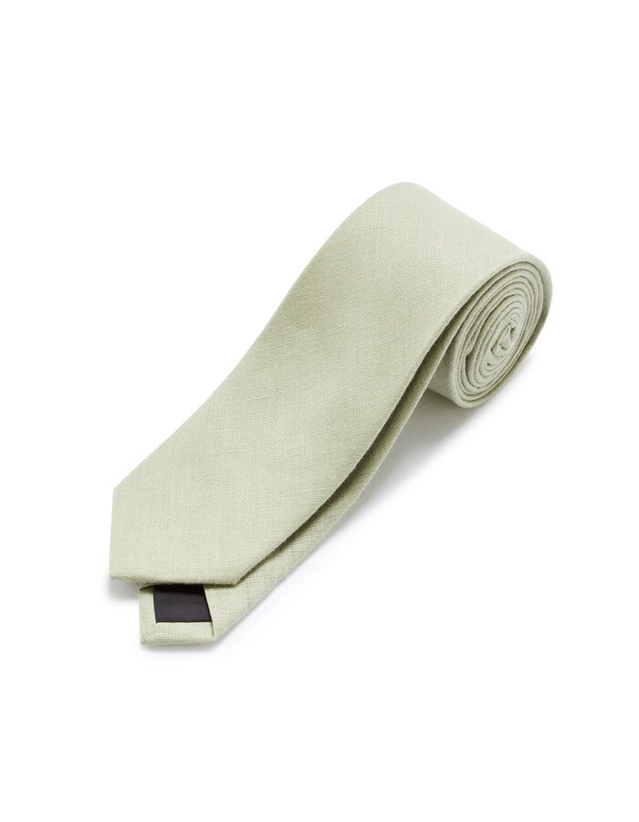 Celio Cravate Uni En Lin Et Viscose- Sauge