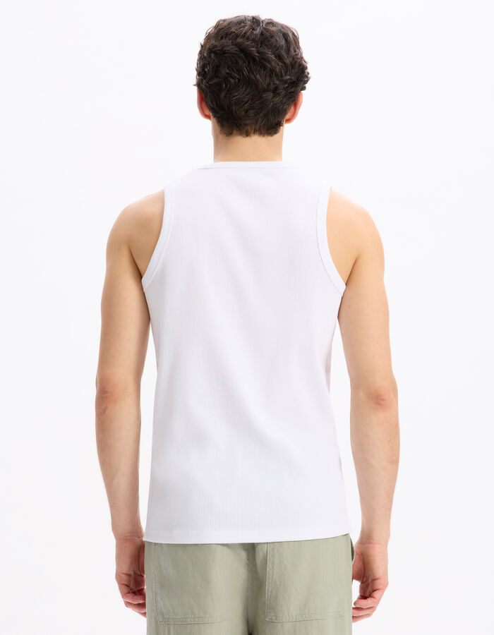 Celio Débardeur Slim 100% Coton - Blanc