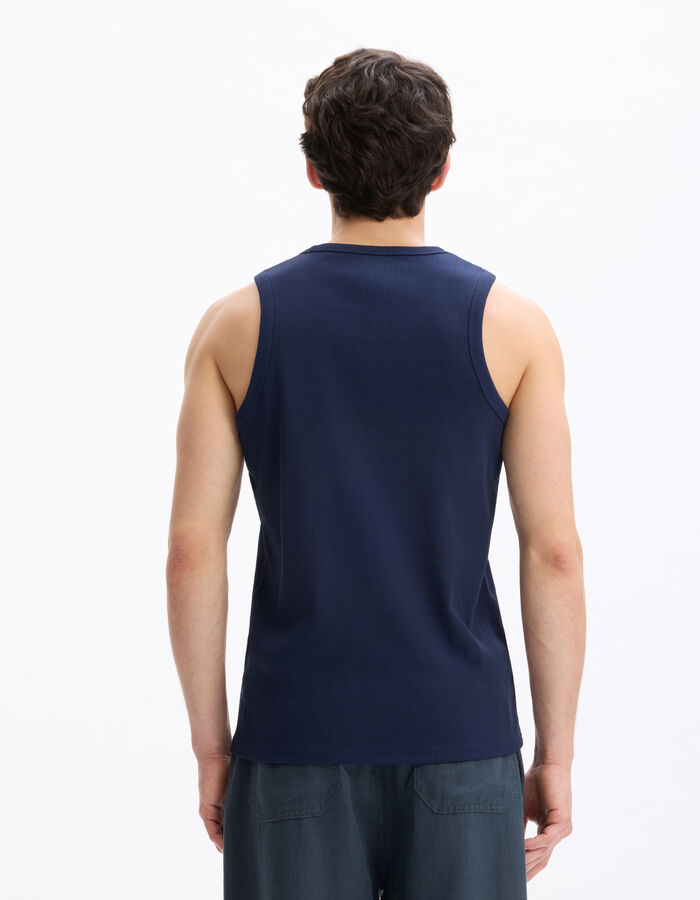 Celio Débardeur Slim 100% Coton Stretch - Marine