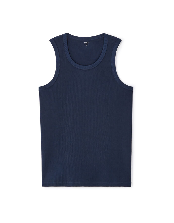 celio Débardeur slim 100% coton stretch - marine