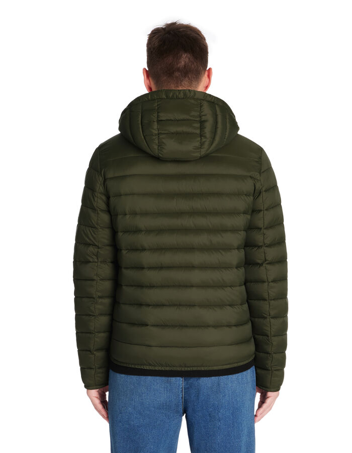 Celio Doudoune Light à Capuche - Kaki Foncé