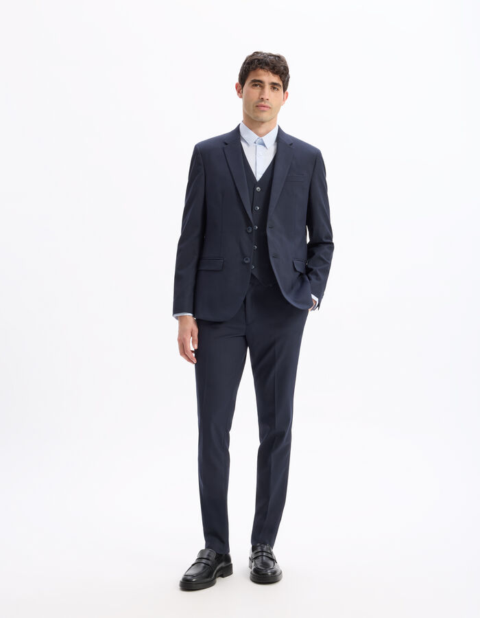 Celio Gilet De Costume Slim Stretch - Marine