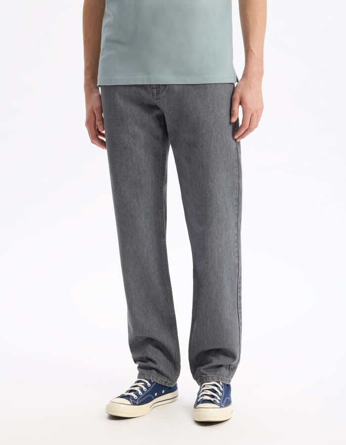 Celio Jean Loose 100% Coton - Gris
