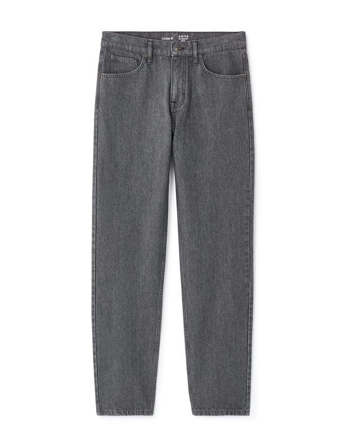 Celio Jean Loose 100% Coton - Gris