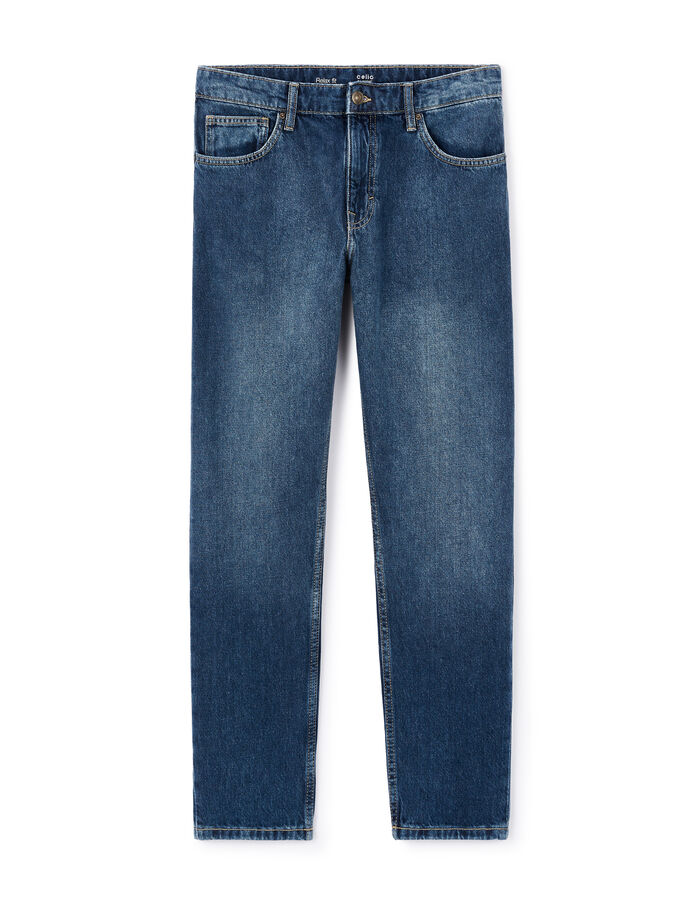 celio Jean relax 100% coton - bleu