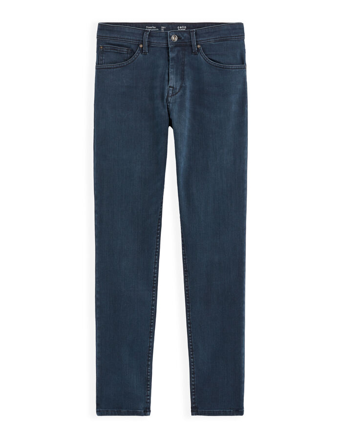 celio Jean slim coton stretch - bleu foncé
