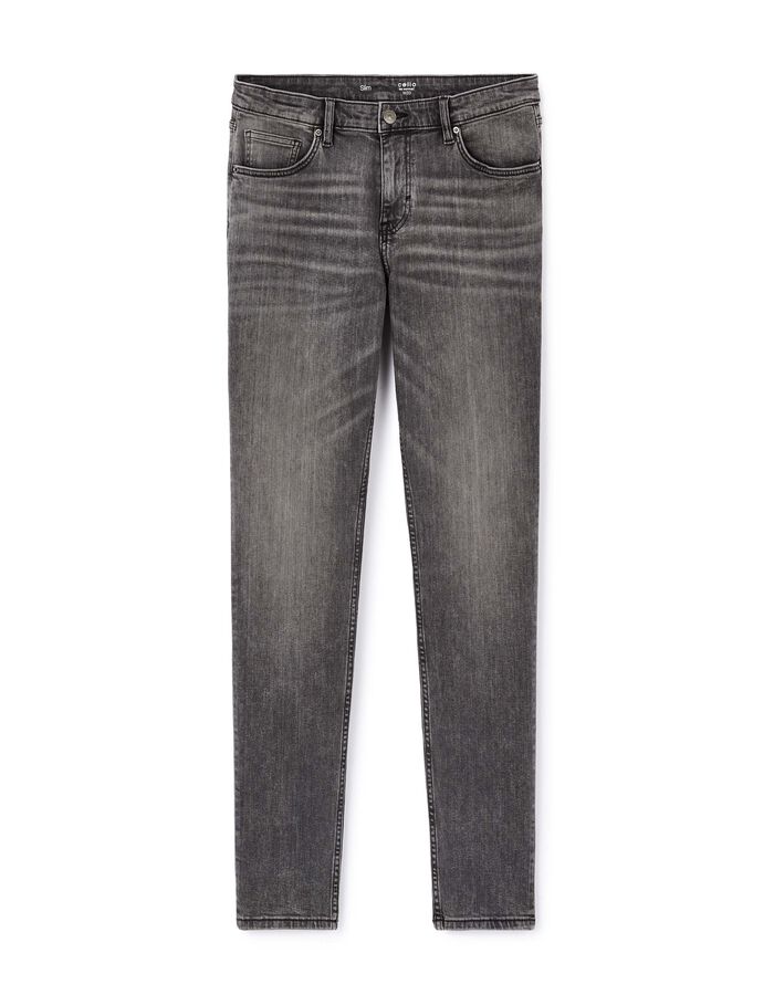 celio Jean slim coton stretch - gris