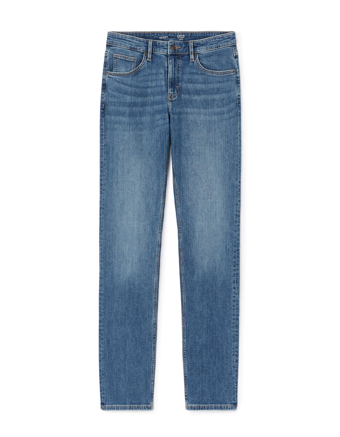 celio Jean straight coton stretch - bleu délavé