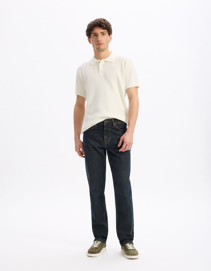 Celio Jean Straight Coton Stretch - Bleu Foncé