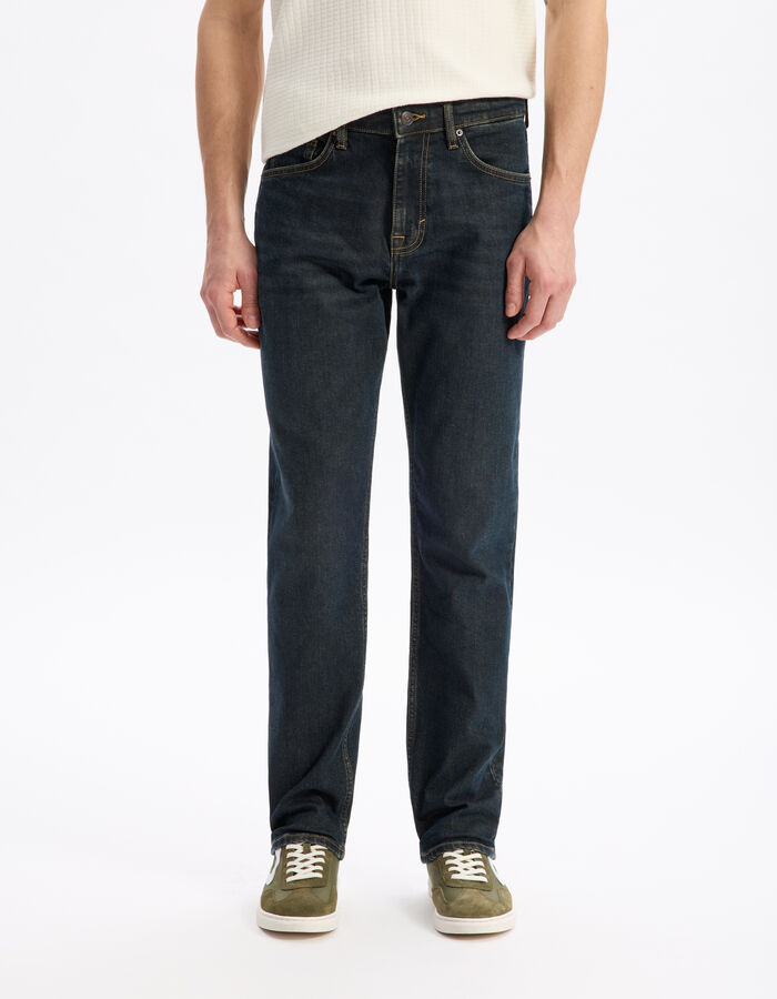 Celio Jean Straight Coton Stretch - Bleu Foncé