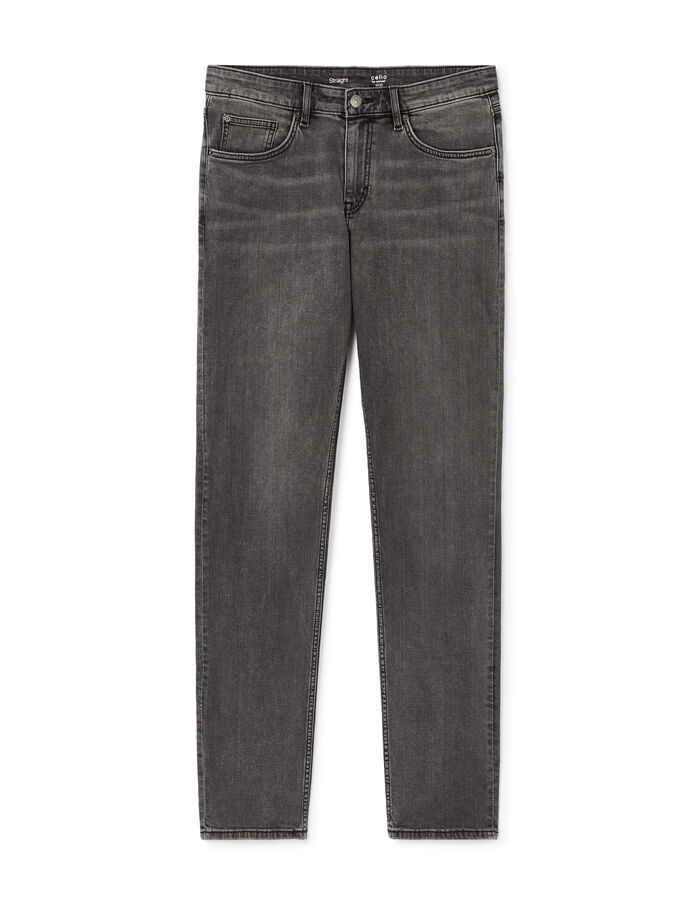 celio Jean straight coton stretch - gris délavé