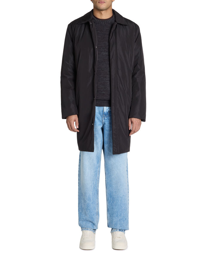 Celio Manteau Imperméable à Boutons Pressions - Noir