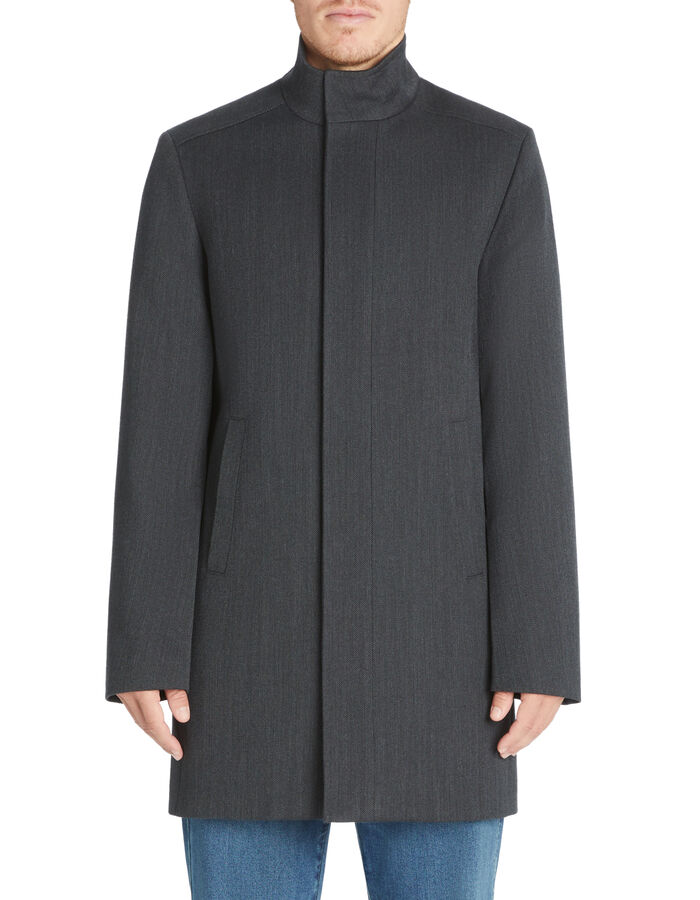 Celio Manteau Long Col Officier - Anthracite