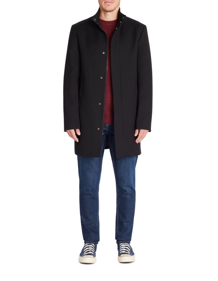 Celio Manteau Long Col Officier - Noir