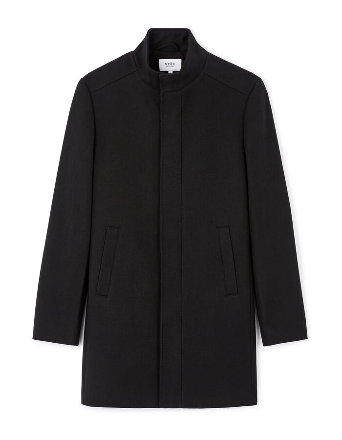celio Manteau long col officier - noir