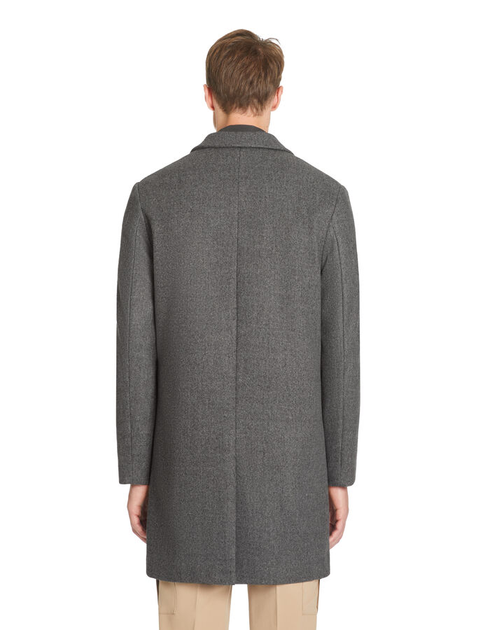 Celio Manteau Long Non Doublé - Gris Chiné