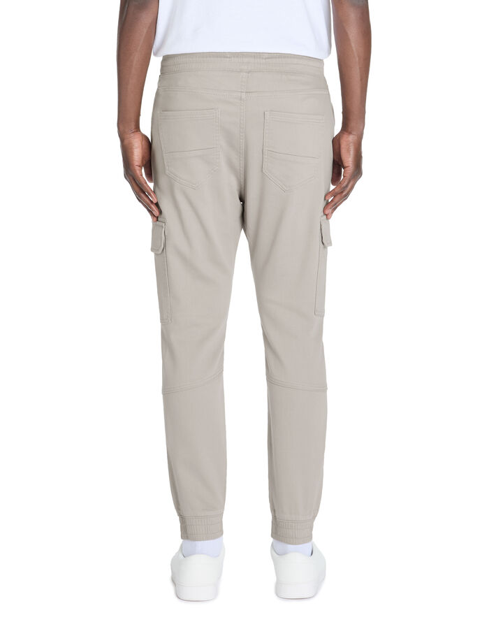 Celio Pantalon Cargo Slim 100% Coton Stretch - Gris
