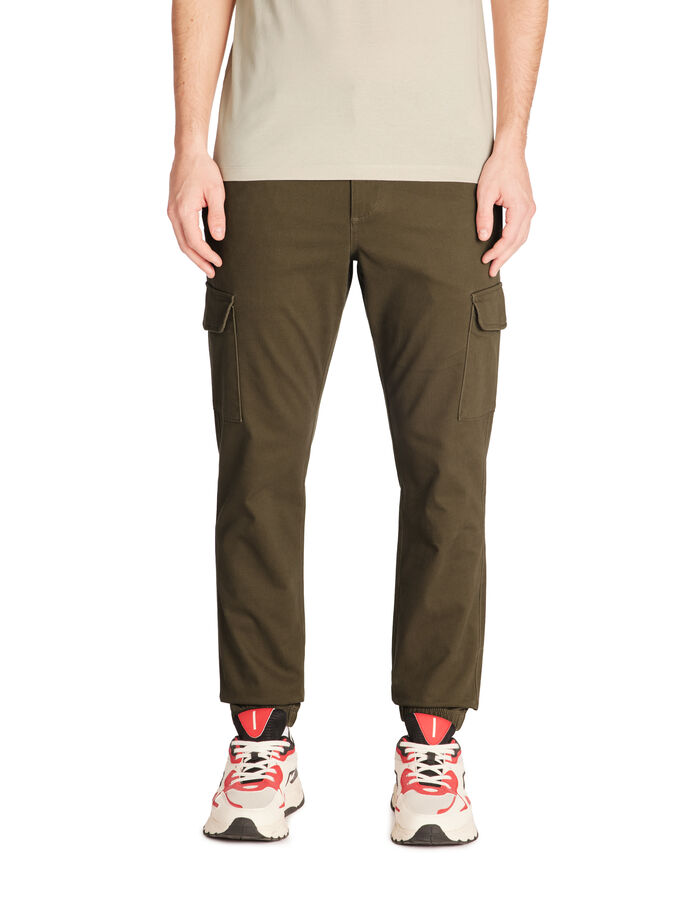 Celio Pantalon Cargo Slim Coton Stretch - Kaki
