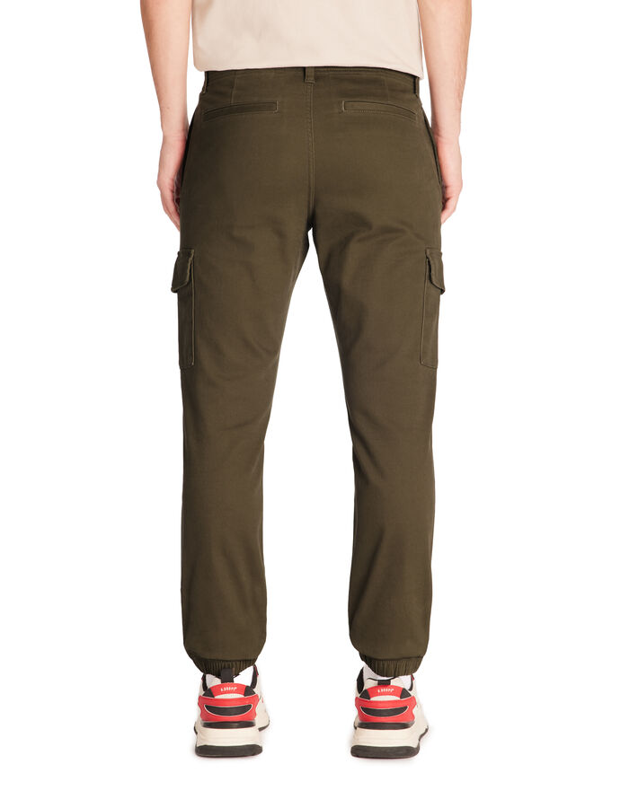 Celio Pantalon Cargo Slim Coton Stretch - Kaki