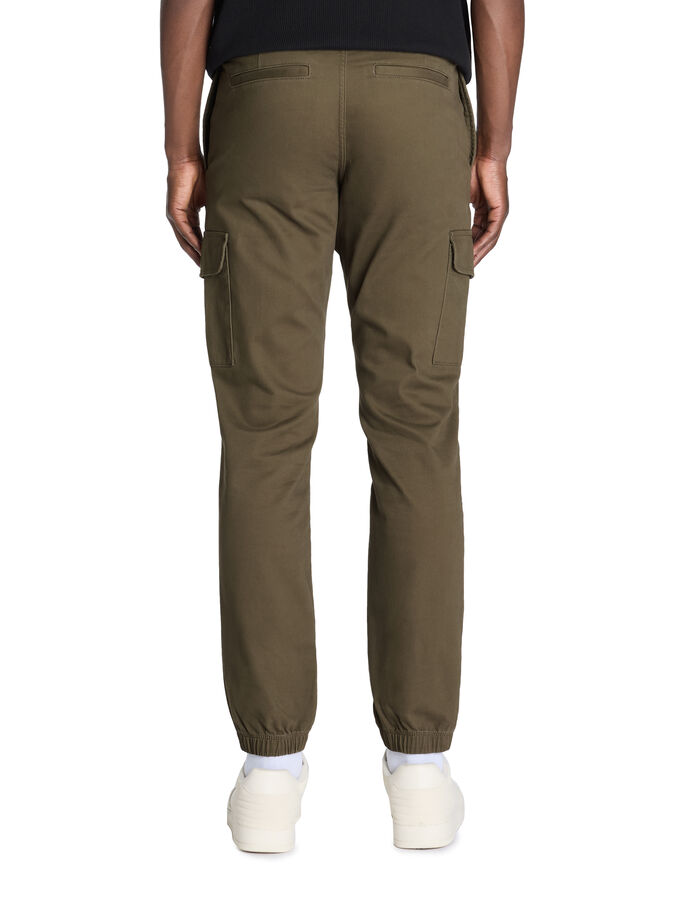 Celio Pantalon Cargo Slim Coton Stretch - Kaki