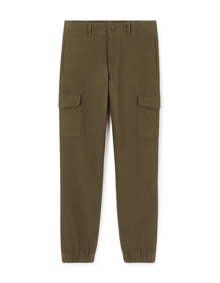 celio Pantalon cargo slim coton stretch - kaki