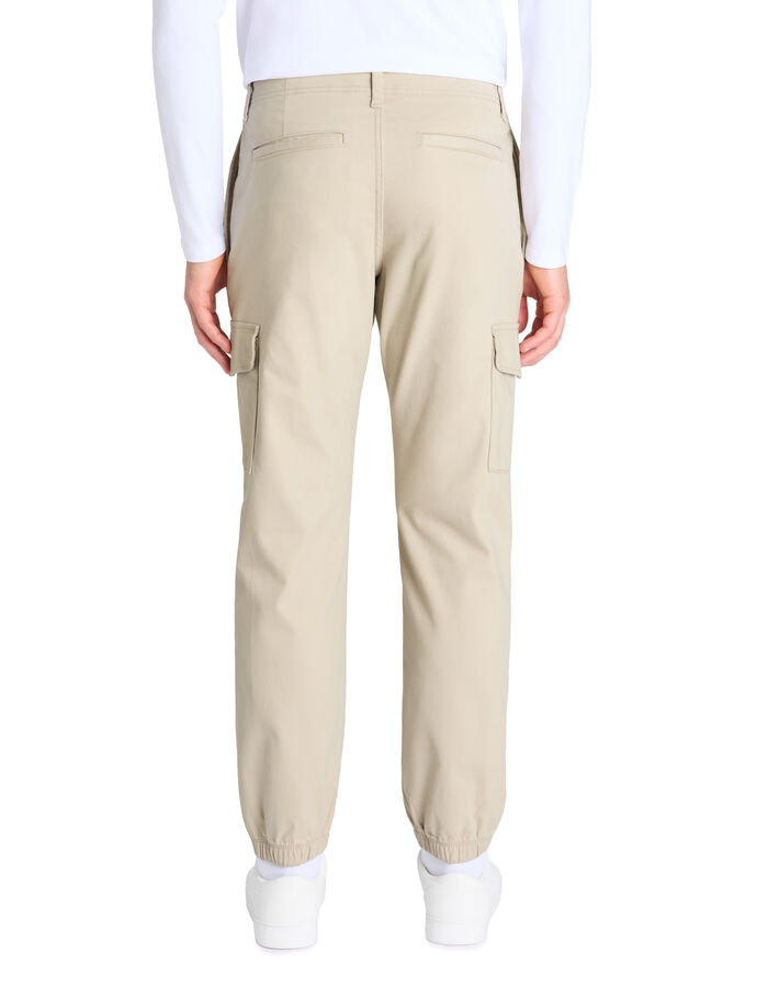 Celio Pantalon Cargo Slim En Coton Stretch - Beige