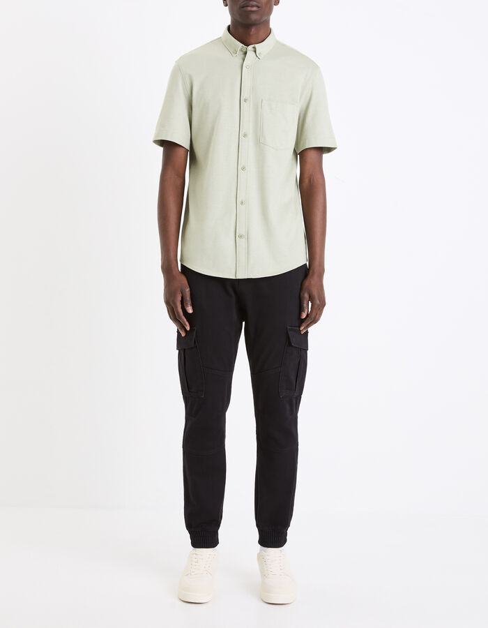 Celio Pantalon Cargo Slim En Coton Stretch - Noir