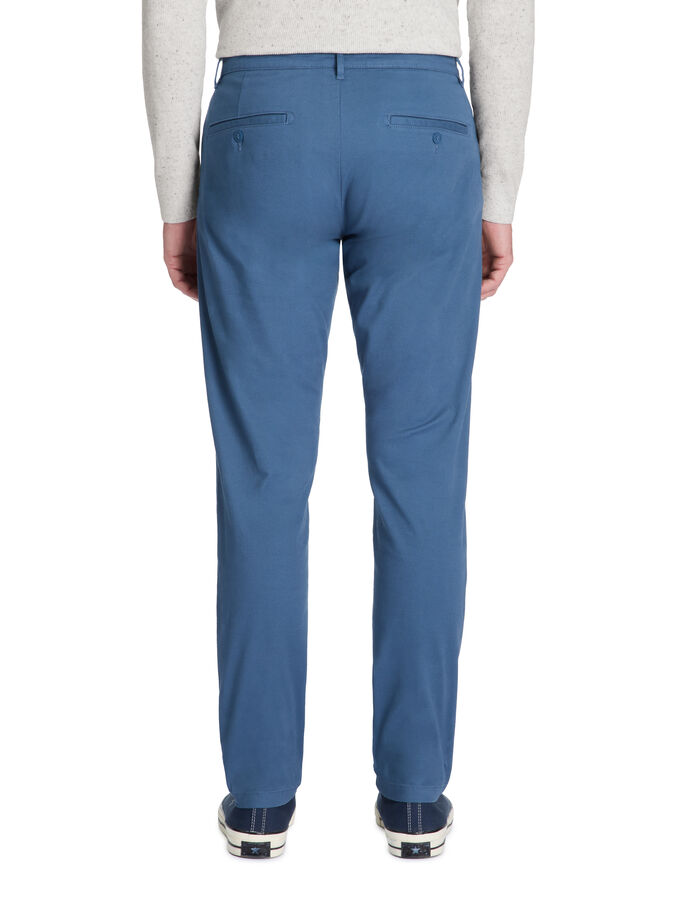 Celio Pantalon Chino Slim Coton Stretch - Bleu