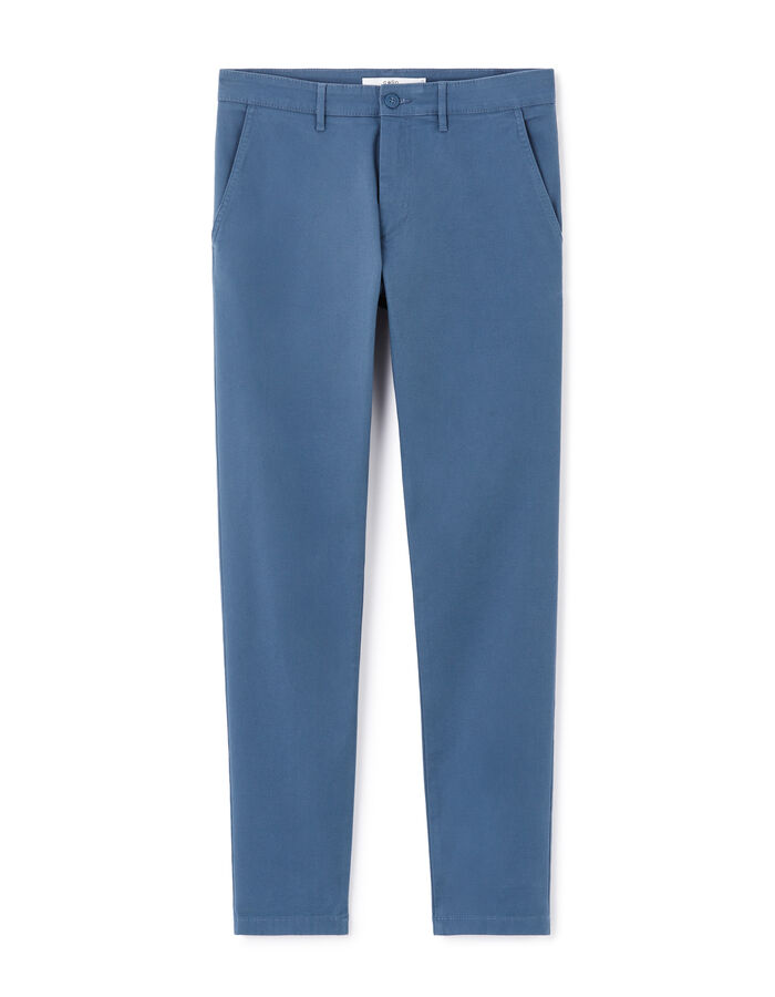 celio Pantalon chino slim coton stretch - bleu