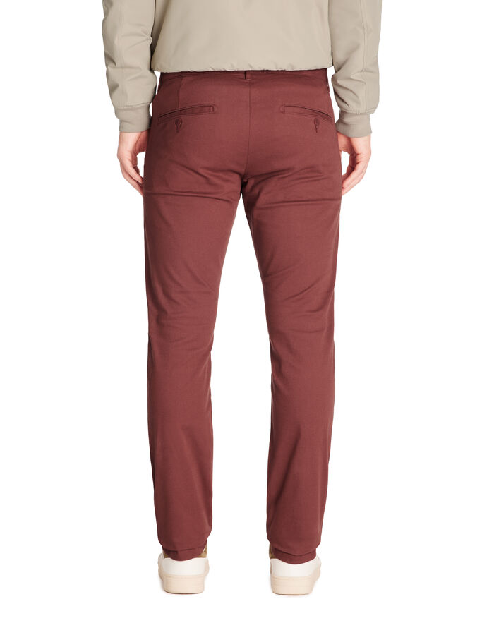 Celio Pantalon Chino Slim Coton Stretch - Bordeaux