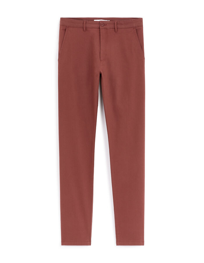 celio Pantalon chino slim coton stretch - bordeaux