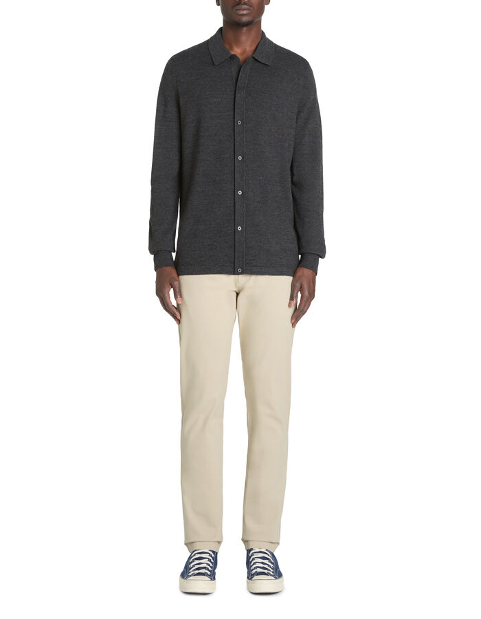 Celio Pantalon Chino Slim En Coton Stretch - Beige