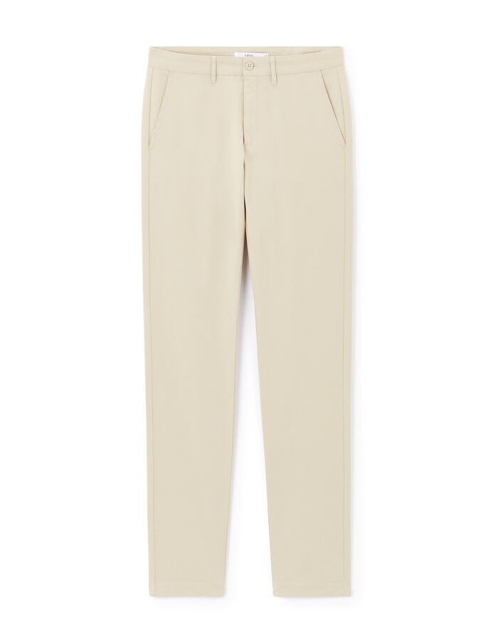 celio Pantalon chino slim en coton stretch - beige