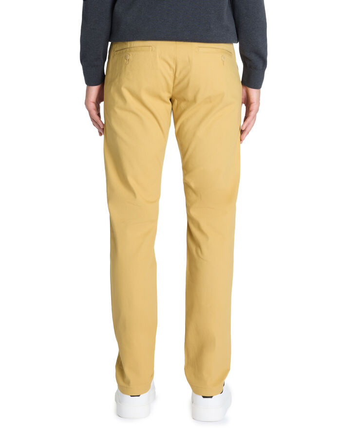 Celio Pantalon Chino Slim En Coton Stretch - Jaune