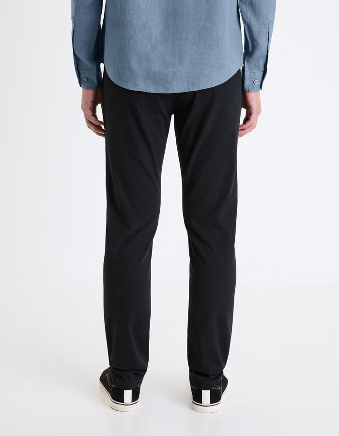 Celio Pantalon Chino Slim En Coton Stretch - Noir
